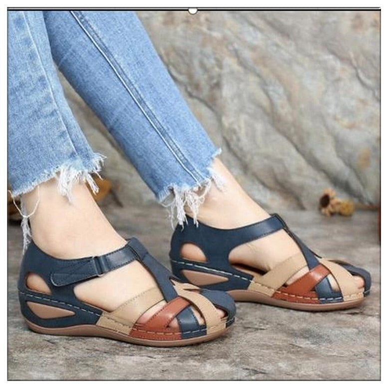 XIAOBANG-2022 summer new women's shoes wedge color matching women's sandals water shoes women's sandals sneakers