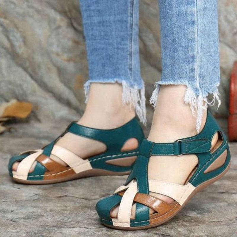 XIAOBANG-2022 summer new women's shoes wedge color matching women's sandals water shoes women's sandals sneakers